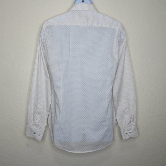 Report Collection* Men's Long Sleeve Button Down Curved Hem BOHO Shirt~ Large - Picture 2 of 11